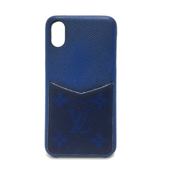 LOUIS VUITTON Taigalama iPhoneX / XS iPhone Case Black LV Auth 36012